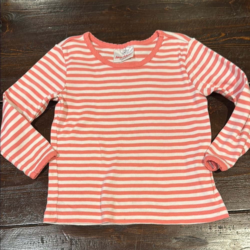 Hanna Andersson Pink and White Striped Kids Shirt